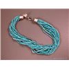 Image 2 : Multi Strand Turquoise like Necklace w/ Sterling Silver Ends Weight: 90.6 Grams Retail: $1,395.00