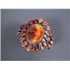 Image 1 : Sterling Silver Squash Blossom Bracelet w/ Orange Stone-Marked DB Weight: 60.1 Grams Retail: $480.00