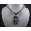 Image 1 : Multi-Colored Stone Sterling Silver Necklace- Marked Paul Livingston Weight: 81.8 Grams Retail: $1,4
