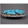 Image 2 : Sterling Silver and Turquoise Belt Buckle-Marked M. Spencer Weight: 83.9 Grams Retail: $960.00