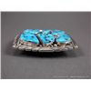 Image 3 : Sterling Silver and Turquoise Belt Buckle-Marked M. Spencer Weight: 101.6 Grams Retail: $795.00