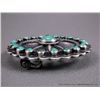 Image 2 : Silver Belt Buckle with Green Turquoise Stone- Marked MCD Weight: 59.6 Grams Retail: $440.00