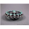 Image 3 : Silver Belt Buckle with Green Turquoise Stone- Marked MCD Weight: 59.6 Grams Retail: $440.00