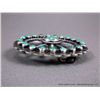 Image 4 : Silver Belt Buckle with Green Turquoise Stone- Marked MCD Weight: 59.6 Grams Retail: $440.00