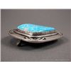 Image 2 : sterling Silver Belt Buckle w/ Large Turquoise Stone-Marked J Weight: 121.6 Grams Retail: $1,200.00