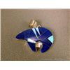 Image 1 : Inlaid Blue Stone and Opal Bear Pendant-Marked Calvin Begay Weight: 13.1 Grams Retail: $240.00