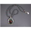 Image 2 : Multicolored Beaded Brown Stone Sterling Silver Necklace-Marked Ray Bennett Weight: 106.1 Grams Reta