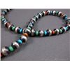 Image 8 : Multicolored Beaded Brown Stone Sterling Silver Necklace-Marked Ray Bennett Weight: 106.1 Grams Reta