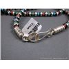 Image 9 : Multicolored Beaded Brown Stone Sterling Silver Necklace-Marked Ray Bennett Weight: 106.1 Grams Reta