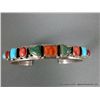 Image 2 : Sterling Silver Bracelet w/ Multicolored Stone- Marked R. Bennett Weight: 34.8 Grams Retail: $360.00