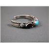 Image 5 : Sterling Silver Bracelet w/ Turquoise, Orange and Purple Stones-Marked D. Cadman Weight: 37.8 Grams 