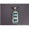 Image 1 : Turquoise and Sterling Silver Pendant-Marked J. Johnson Weight: 32.2 Grams Retail: $595.00