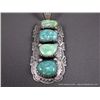 Image 2 : Turquoise and Sterling Silver Pendant-Marked J. Johnson Weight: 32.2 Grams Retail: $595.00