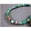 Image 5 : Beaded Turquoise Sterling Silver Necklace w/ Purple Stones-Marked Shay Weight: 61.5 Grams Retail: $5