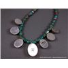 Image 8 : Beaded Turquoise Sterling Silver Necklace w/ Purple Stones-Marked Shay Weight: 61.5 Grams Retail: $5