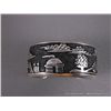 Image 2 : Sterling Silver Bracelet w/ Sand Casted Navajo Landscape-Marked Thomas Singer Weight: 48.3 Grams Ret