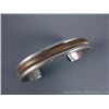 Image 1 : 12K Yellow Gold Inset on Sterling Silver Bracelet- Marked Tahe Weight: 36.4 Grams Retail: $360.00