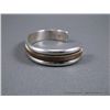 Image 3 : 12K Yellow Gold Inset on Sterling Silver Bracelet- Marked Tahe Weight: 36.4 Grams Retail: $360.00