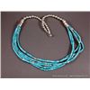 Image 2 : Turquoise and Sterling Silver Beaded Necklace Weight: 135.2 Grams Retail: $695.00