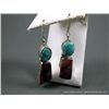 Image 1 : Turquoise and Purple Sterling Silver Earrings- Marked Shay Weight: 12.2 Grams Retail: $595.00