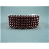 Image 2 : Red Petite Point Square Sterling Silver Bracelet- Marked Livingsten Weight: 55.7 Grams Retail: $ 795