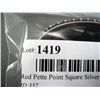 Image 9 : Red Petite Point Square Sterling Silver Bracelet- Marked Livingsten Weight: 55.7 Grams Retail: $ 795