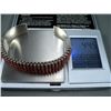 Image 8 : Red Petite Point Square Silver Bracelet-Marked S. Haloo Weight: 44.5 Grams Retail: $ 880.00