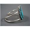 Image 3 : Zuni Turquoise Petite Point Square Silver Bracelet -Marked Octavius & Irma Sertewa Weight: 31.6 Gram