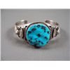 Image 1 : Sterling Silver Bracelet w/ Turquoise Weight: 53.2 Grams Retail: $ 495.00