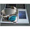 Image 8 : Sterling Silver Bracelet w/ Turquoise Weight: 53.2 Grams Retail: $ 495.00