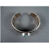 Image 3 : Sand Casting Sterling Silver Bracelet w/ Turquoise Weight: 72.6 Grams Retail: $ 795.00