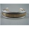 Image 1 : Sterling Silver Bracelet w/ 14K Gold Inlay-Marked B. Morgan Weight: 117.5 Grams Retail: $ 880.00