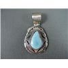 Image 1 : Sterling Silver Pendant w/ Blue Stone-Marked E.B. Weight: 26.8 Grams Retail: $ 895.00