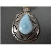 Image 2 : Sterling Silver Pendant w/ Blue Stone-Marked E.B. Weight: 26.8 Grams Retail: $ 895.00