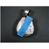 Image 7 : Sterling Silver Pendant w/ Blue Stone-Marked E.B. Weight: 26.8 Grams Retail: $ 895.00