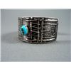 Image 5 : Sand Cast Bracelet w/ Green Stone-Marked D. Begay Weight: 87.7 Grams Retail: $720.00