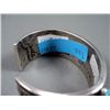 Image 8 : Sand Cast Bracelet w/ Green Stone-Marked D. Begay Weight: 87.7 Grams Retail: $720.00