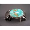 Image 1 : Twisted Sterling Silver Bracelet w/ Turquoise Stone-Marked D. Cudmen Weight: 167 Grams Retail: $ 1,2