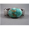 Image 2 : Twisted Sterling Silver Bracelet w/ Turquoise Stone-Marked D. Cudmen Weight: 167 Grams Retail: $ 1,2