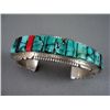 Image 1 : Inlaid Turquoise and Sterling Silver Bracelet- Marked T.F. Weight: 90.3 Grams Retail: $ 795.00
