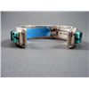 Image 6 : Inlaid Turquoise and Sterling Silver Bracelet- Marked T.F. Weight: 90.3 Grams Retail: $ 795.00