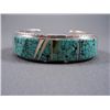 Image 2 : Inlaid Turquoise and Sterling Silver Bracelet Weight: 52.4 Grams Retail: $ 1,200.00