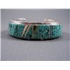 Image 2 : Inlaid Turquoise and Sterling Silver Bracelet Weight: 52.4 Grams Retail: $ 1,200.00