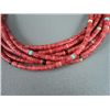 Image 2 : Red Heshie Multi Strand Necklace w/ Inlaid Turquoise-Daniel Coriz Retail: $1,250.00