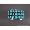 Image 2 : Sterling Silver Bracelet w/ Turquoise Stones - Marked R Weight: 107.5 Grams Retail: $775.00
