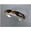 Image 1 : Sterling Inlaid Bracelet w/ Brown Stone Western Pattern-Marked C Weight: 41.4 Grams Retail: $700.00