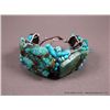 Image 1 : Sterling Bangle Bracelet w/ Turquoise-Marked Julie Fenton Young Weight: 63.7 Grams Retail: $1,450.00