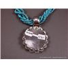 Image 6 : Small Nugget Turquoise 5 Strand Necklace w/ Sterling Silver Pendant-Pendant Marked Ray Bennett Weigh