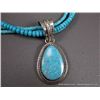 Image 3 : Multi-Strand Turquoise Beaded Necklace w/ Sterling Silver Pendant-Marked L. Juan Weight: 71.1 Grams 