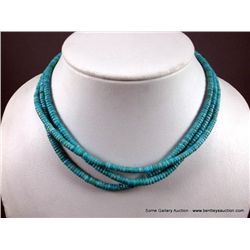 Multi-Strand Turquoise Beaded Necklace w/ Sterling Silver Accents Weight: 52.6 Grams Retail: $1,450.